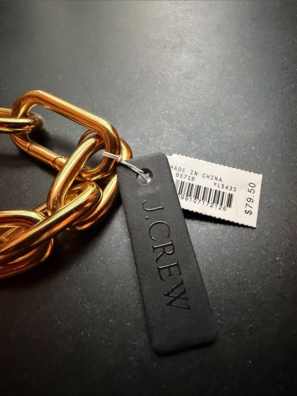 J. Crew Oversized Link Chain Necklace in Gold Tone - Picture 4 of 5